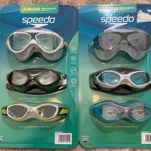 Speedo Junior Swim Goggles 2-Packages ( 6 total goggles)